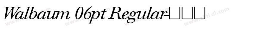 Walbaum 06pt Regular字体转换